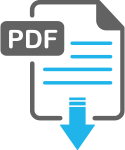 PDF-Symbol mit der stilisierten Darstellung eines beschriebenen Dokuments und einem nach unten zeigenden Pfeil, der die Möglichkeit des Downloads mit Aha-Effekt anzeigt. Das Icon ist mit der jeweiligen PDF-Datei zum Download verlinkt.