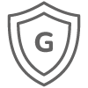 Ein Schutzschild mit dem Buchstaben G symbolisiert die sichere Investition in den Erfolgsfilm-Onlinekurs, dank Geld-zurück-Garantie.